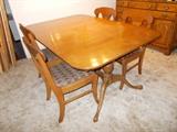 Wooden Dining Table/6 chairs that match - 2 others to be included which the family used on either end of the table!!!!!