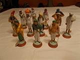 12 Vintage Syrian Figurines with Original Name Labels on Them