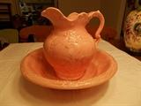 Ceramic Bowl & Pitcher - LARGE - Pink