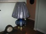 VINTAGE BLUE GLASS LAMP