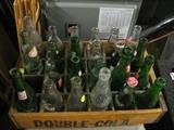OLD POP BOTTLES AND CASE