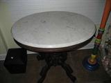 ANTIQUE MARBLE TOP TABLE