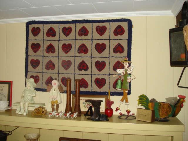 hart hooked rug & acess.