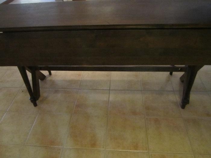ANTIQUE TABLE AND BENCH