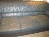 BLUE LEATHER SOFA
