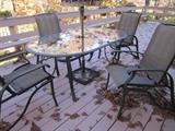PATIO TABLE WITH UMBRELLA