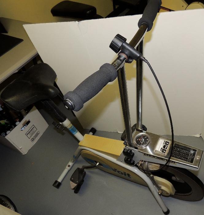 Vintage Voit compact stationary exercise bike.
