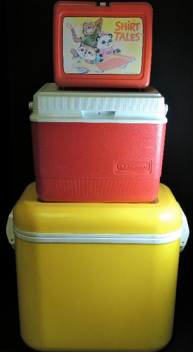Coolers and lunchbox.