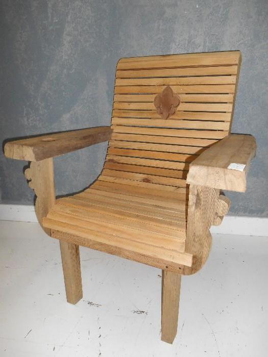 Pair of Handmade Cypress Chairs