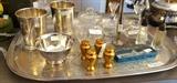 silverplate & crystal items