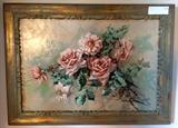 vintage rose painting