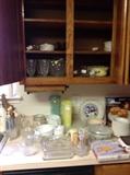 Misc. Kitchen bowls, glasses, corning ware, vision ware, platters and more