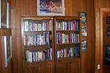 Two bookcases full of sports books - located in our 'sports' room.