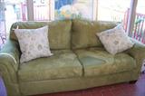 The swirls on this sofa is the lighting - sofa is new!
