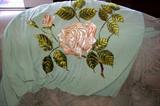 Piano shawl with applique - in very good condition.