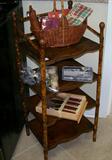 Nice bamboo 4 shelf stand - in the kitchen.