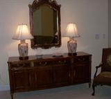 Very nice neo-classical style console by Baker Furniture.