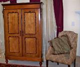 This is a beautiful antique French armoire - beautiful wood - one shelf on the interior - date of this piece is from 1860-1880