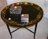 Tole tray table - early 1900's