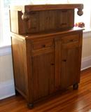 Wonderful English oak court cupboard. This is in excellent condition - date of the piece is late 1920's.