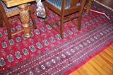 Nice antique oriental rug, found in the dining room.