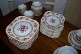 This pictures shows the two sizes of the square plates in the "Hostess" pattern.