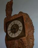 Very unusual hand carved case clock.