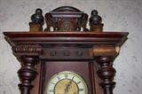 As seen in this picture, the molding on the right side of the upper portion of the clock is missing. This can be replaced.