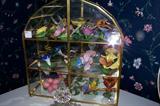 A collection of Franklin Mint porcelain butterflies w/flowers - priced for one price.