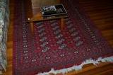 Nice antique oriental rug- in the living room.