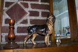 It IS old - a wonderful painted dog figurine -paint is in great condition.