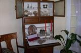 Wonderful 1930's combination icebox and bar with enameled interior. This piece was purchased in California years ago and is something you will not see again.