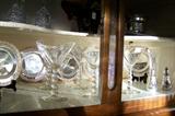 Nice crystal martini glasses - in the dining room.
