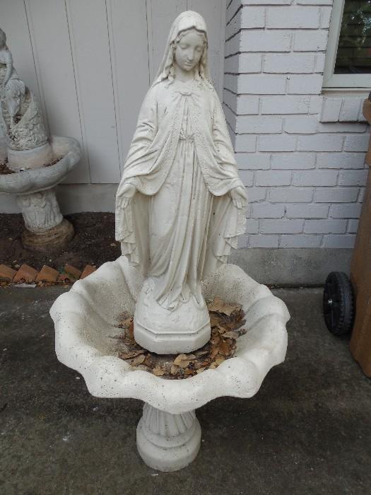 Virgin Mary concrete statuary