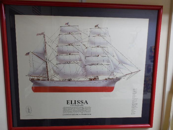 framed print of the Elissa