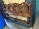 King size head board with frame.  Comes with short and long posts.
