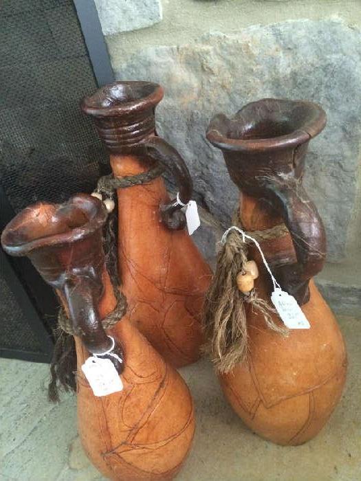    Three of the five jugs purchased in South Africa