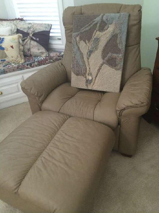                   Chair with matching ottoman
