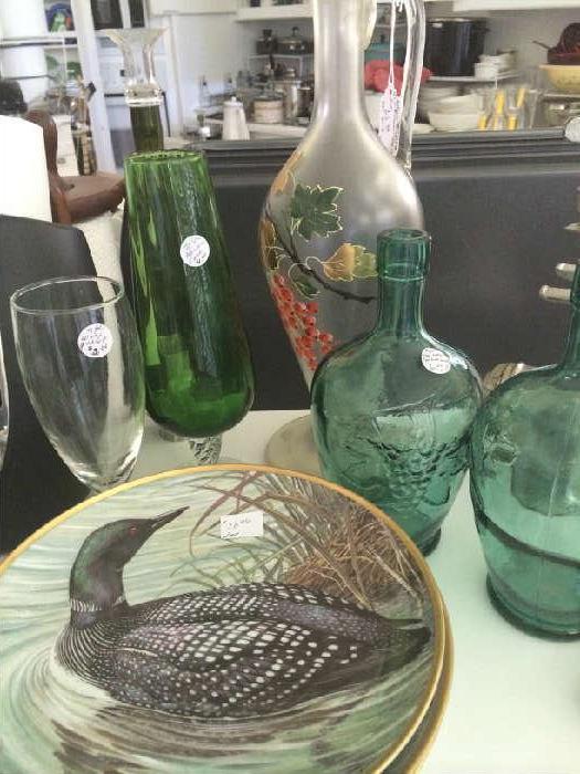                    Decorative plates & bottles