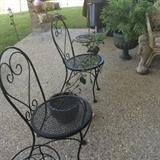                 Two matching patio chairs 