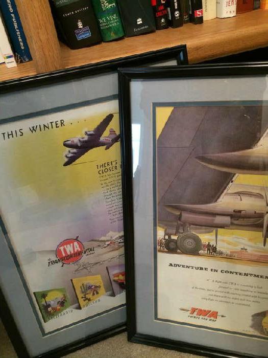                   TWA framed advertisements