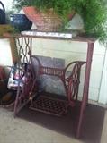 Old Singer Sowing Machine treadle base