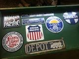 Some reproduction tin Rail Road signs