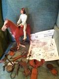 Geronimo figure and accessories from the Johnny West toy series by Marx Toys, 1960's.