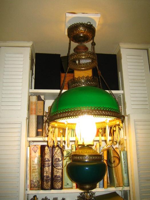 Victorian Hanging Lamp. Cook Books.