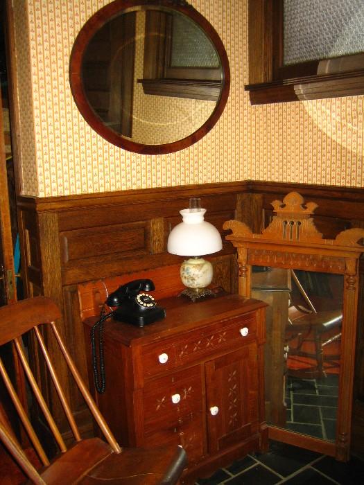 Antique furniture throughout the home.