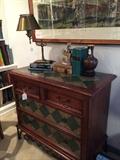       Good-looking four drawer painted chest