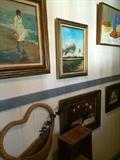         Large selection of framed oil paintings