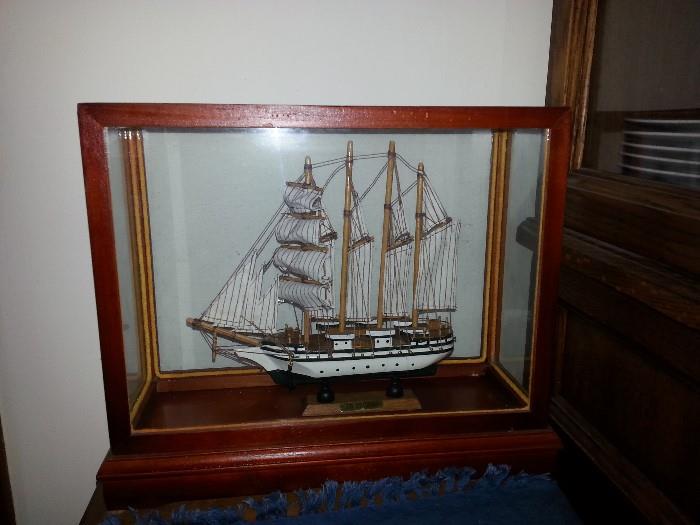 Ship Model in a display case