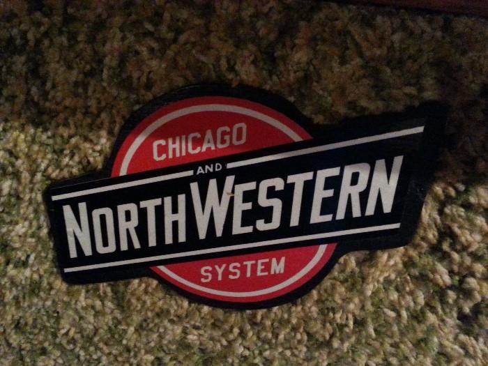 Chicago Northwestern Train Sign